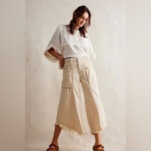 NWT We The Free Sun Setter Pull-On Jeans ~Natural Cotton~